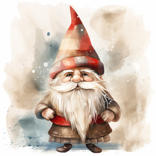 Fun and Festive Christmas Gnome Cartoon