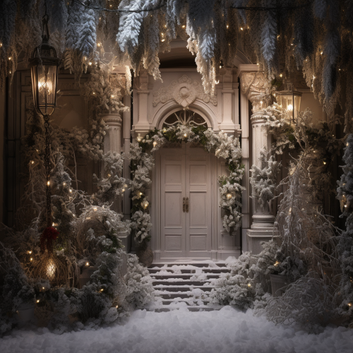 Festive Christmas Backdrop for Cards