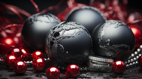 Stylish Christmas Vaporwave Image with Mystery