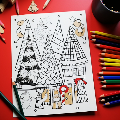 Coloring pages for children at Christmas