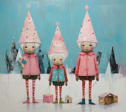 Christmas Elves in Playful Design