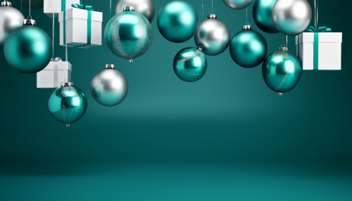 Floating 3D Christmas Ornaments and Gifts