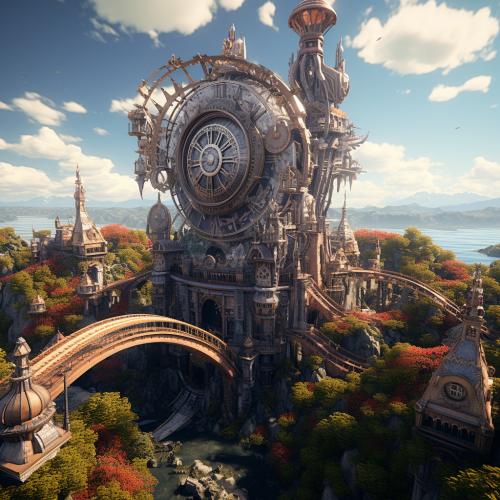 Colorful 3D portrait of Chronos