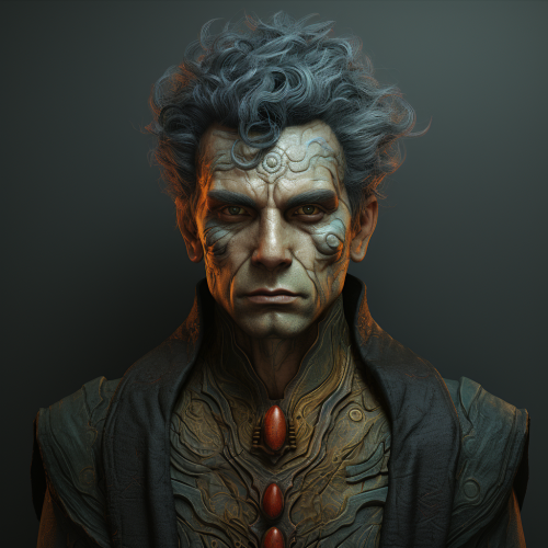 3D Colored Portrait of Chronos