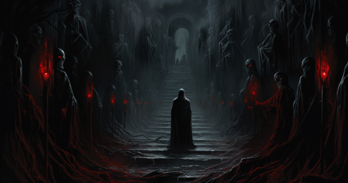 Cinematic Hades with shadowy souls