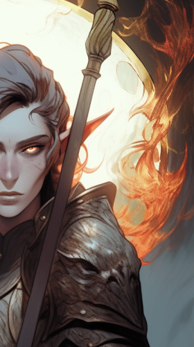 Detailed cinematic dark fantasy artwork