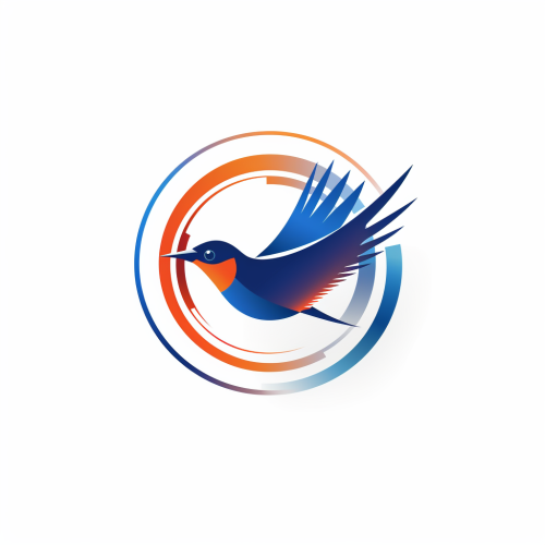 Optoelectronic Engineering Logo with Bluebird