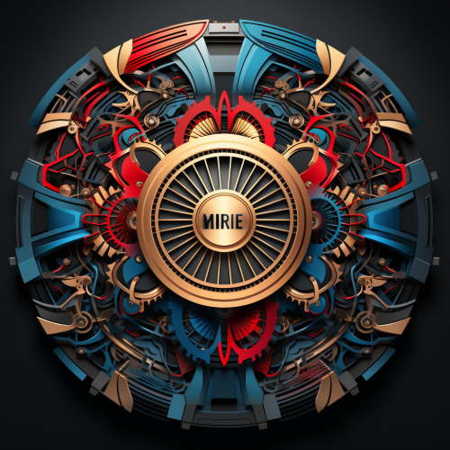 Transforming superhero insignia with gear backdrop Transforming superhero insignia with gear backdrop