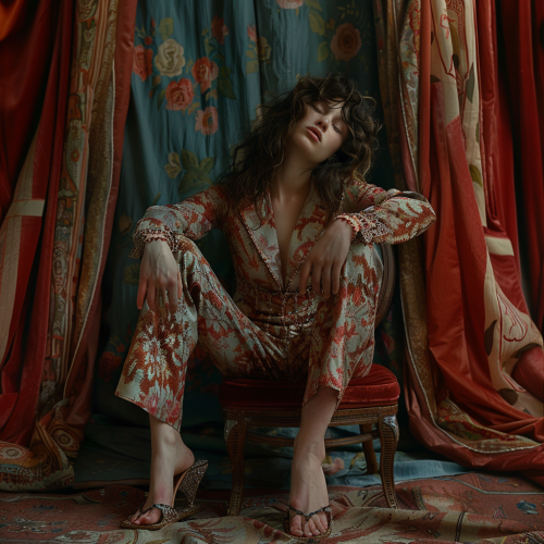 Circus model full body portrait