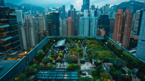 Serene Rooftop Garden City