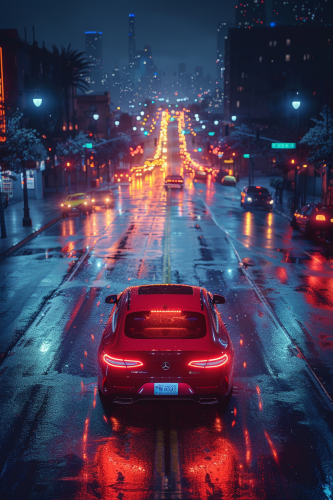 Night City Car View