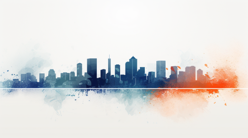 City skyline with negative space above City skyline with negative space above