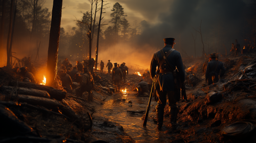 Dead soldiers on Civil War battlefield Dead soldiers on Civil War battlefield