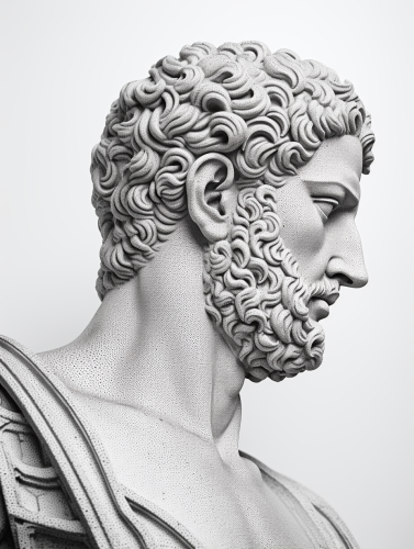 Classic profile portrait in black and white