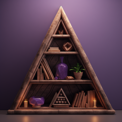 Colorful Isosceles Triangle on Bookshelf Colorful Isosceles Triangle on Bookshelf
