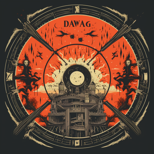 Clockwise rotating arrows on fire