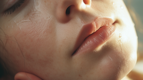Close-Up of Woman's Perfect Skin in Skincare Photography Close-Up of Woman's Perfect Skin in Skincare Photography