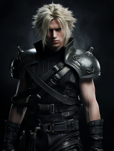 Cloud Strife Versace Model Photo
