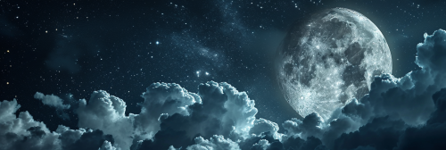 A mesmerizing scene of Cloudpunks under the moonlight A mesmerizing scene of Cloudpunks under the moonlight