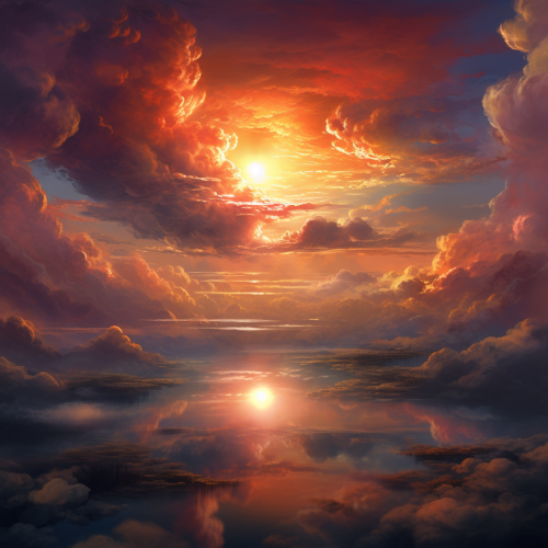 Beautiful clouds and sunset