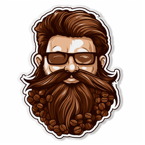 Coffee bean dwarf sticker artwork