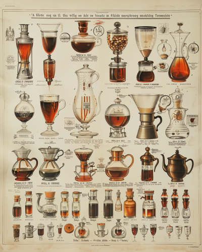 Ernst Haeckel style coffee brewer poster