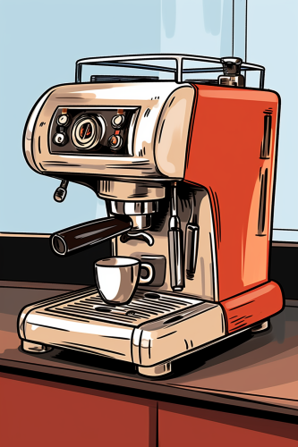 Closeup of Vintage Coffee Machine