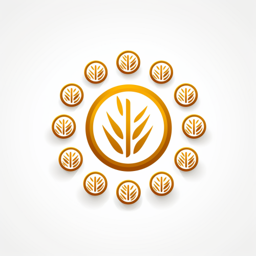 Stroke of golden coins icon vector illustration