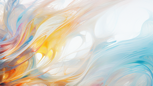 Girl in Colorful Abstract Painting