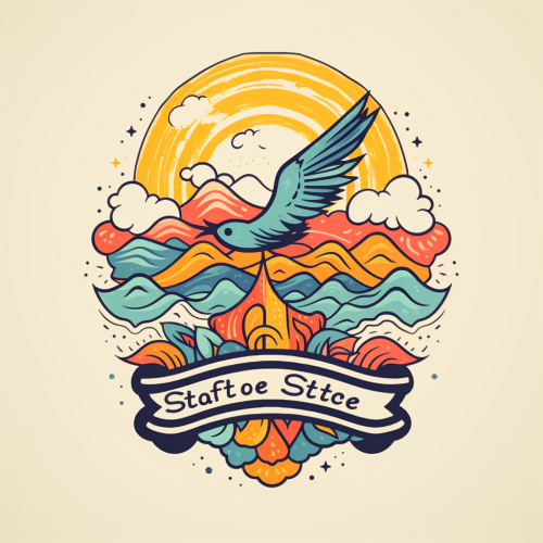 Bright and Creative Apparel Printing Logo