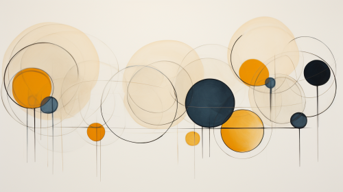 Abstract painting with colorful circles Abstract painting with colorful circles