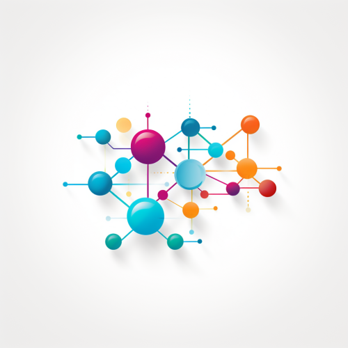 Colorful circles network image