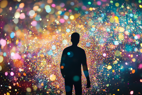 Bright Colorful Confetti Burst