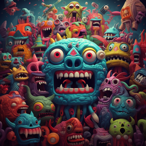 Mexican monster in vibrant colors