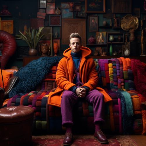 Colorful rugs in a vibrant living room