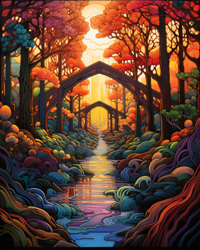 Vibrant pathways creating a bridge