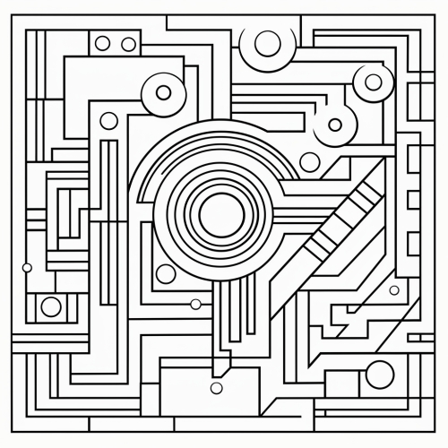 Geometric art for coloring book