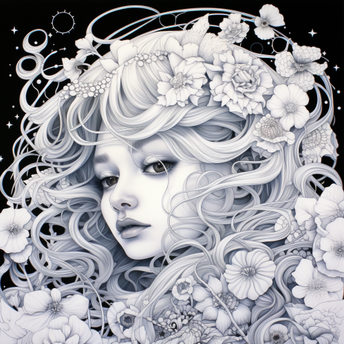 Black and White Coloring Page