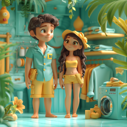 People enjoying clothing line with SSS logo