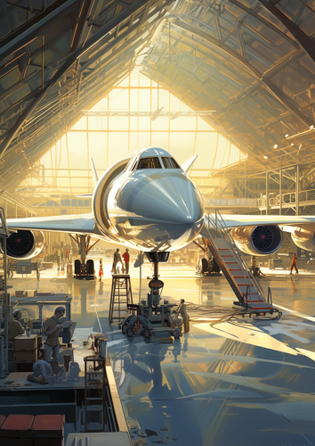 Concorde being prepared for flight Concorde being prepared for flight