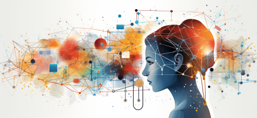 Minimalistic web art illustrating the connection of everything