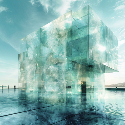 futuristic water cube architecture design