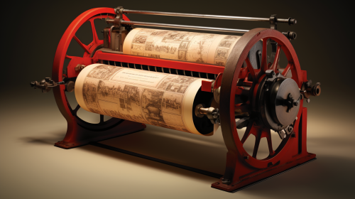 Machine printing continuous roll ticket