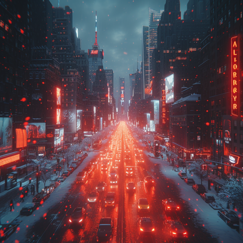 Converging lines city street urban