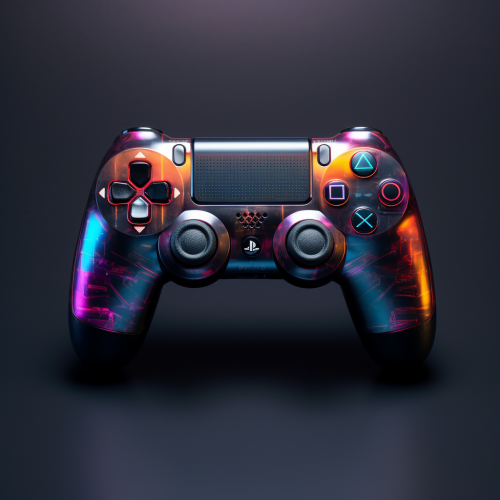 Cool game console controller with sleek design