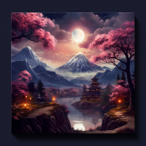 Cosmic canvas Japanese landscape art Cosmic canvas Japanese landscape art