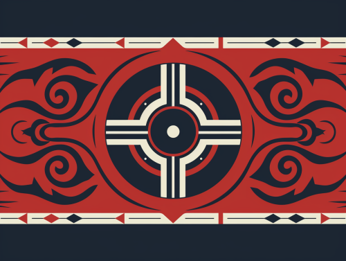 Country flag with Armanen Runes