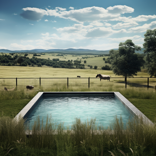 Beautiful Pool Surrounded by Fence Beautiful Pool Surrounded by Fence