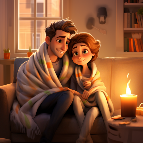 Cozy armchair with blanket and lamp Cozy armchair with blanket and lamp