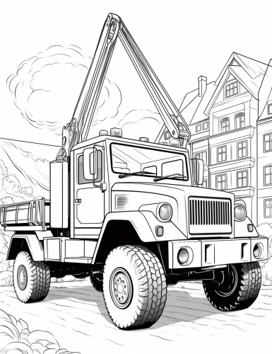 Black and white image of a crazy crane lifting a car